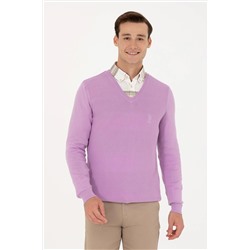 Erkek Lila Basic Kazak