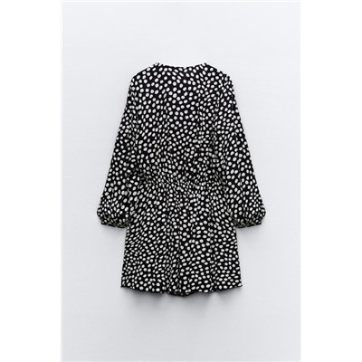 FEW ITEMS LEFT SHORT DRESS WITH A POLKA DOT PRINT