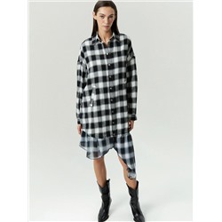 Платье-рубашка миди в клетку, PL1615/wivien