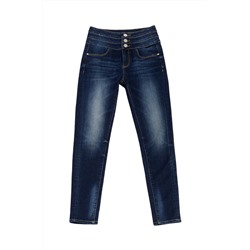 Vaquero slim de tiro alto Azul marino