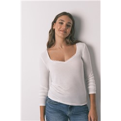 Camiseta punto súper suave negro