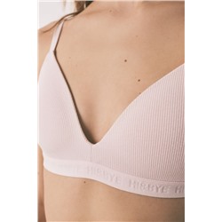 Sujetador triangular relleno rosa