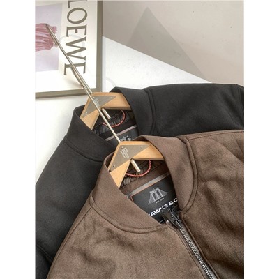 Мужская теплая куртка бомбер Hawk*e&C*o из искусственной замши, экспорт