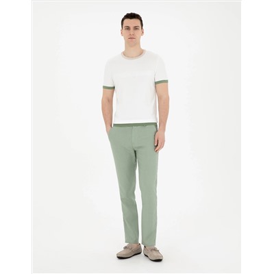 Beyaz Slim Fit Bisiklet Yaka Triko Tişört