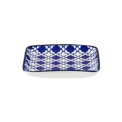 Rêve Bleu Brest New Bone China Kare Tabak