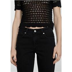 Jeans flare tiro medio