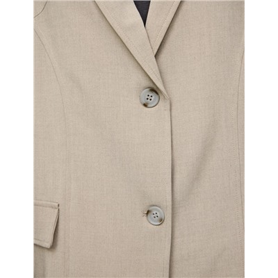 Бежевый жакет с содержанием льна