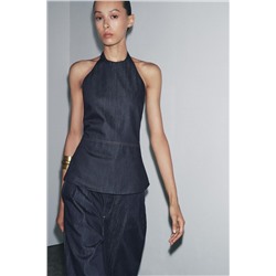 TOP HALTER DENIM ZW COLLECTION