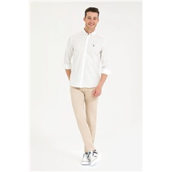 Erkek Bej Uzun Kollu Gömlek