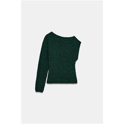 ASYMMETRIC TEXTURED KNIT JUMPER