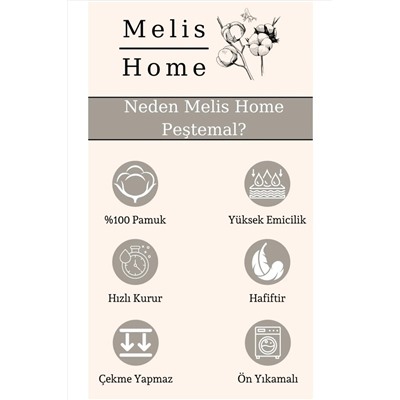 Melis Home Peştemal, Banyo Havlusu, Plaj Havlusu, Çift Katlı Düz Antrasit