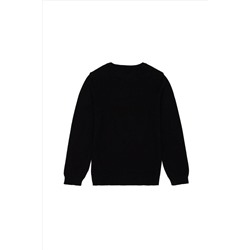 Erkek Çocuk Siyah Basic Kazak