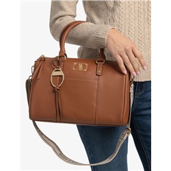 SOLID SWIFTY SATCHEL BAG WITH CROSSBODY STRAP