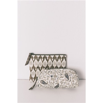 Pack 3 neceseres estampado verde