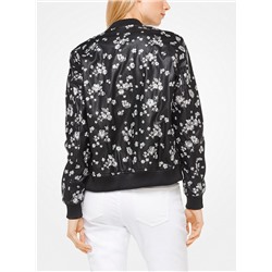 MICHAEL MICHAEL KORS Floral Embroidered Bomber Jacket