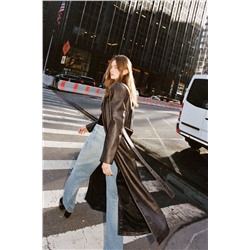 ПАЛЬТО ИЗ ИСКУССТВЕННОЙ КОЖИ