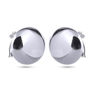 Серьги-клипсы 3см Геометрия (покрытие родий), Есть комплект