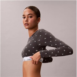 Icon Cotton Modal Lightly Lined Long Sleeve Tee Bralette