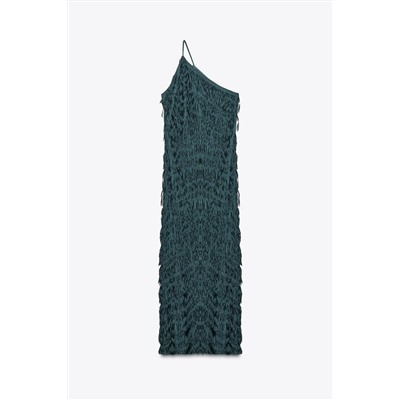 FRINGED MIDI DRESS
