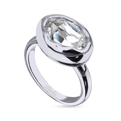 Кольцо Грация (кристаллы SW белые; покрытие родий), Есть комплект