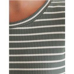 Платье из трикотажа в широкий рубчик с разрезами