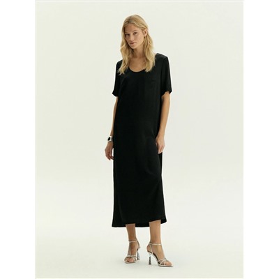 Платье миди из 100% вискозы, PL1742/seine