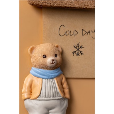 Paddington Bear Magnet - Somon/Mavi - 4x8 cm