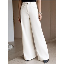 Джинсы-трубы с контрастной строчкой