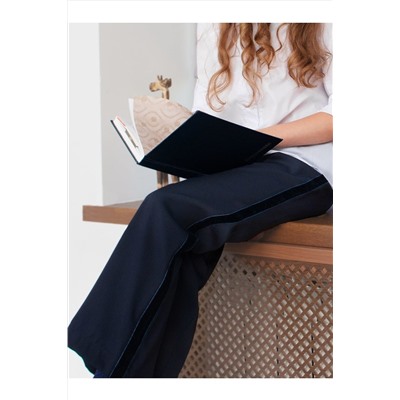 Брюки для девочки с бархатным лампасом SP2008 НАТАЛИ #907913