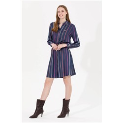 Kadın Lacivert Dokuma Elbise