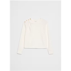 Knit Button-Shoulder Top