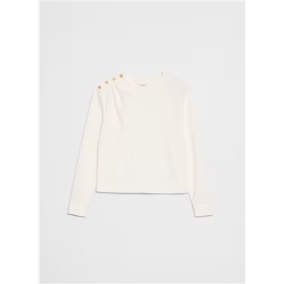 Knit Button-Shoulder Top