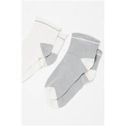 2 pares de calcetines Blanco y gris