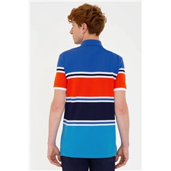 Erkek Saks Polo Yaka Tişört