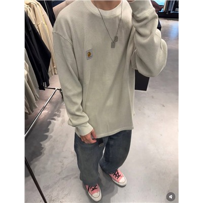 Лонгслив из вафельной ткани (4 цвета)  Кархат*т