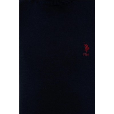 Erkek Lacivert Balıkçı Yaka Basic Triko Kazak