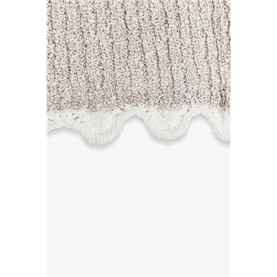 CONTRAST CUT KNIT T-SHIRT