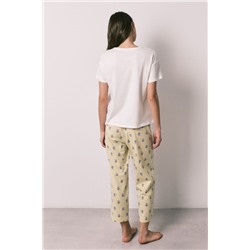 Pijama Capri algodón blanco