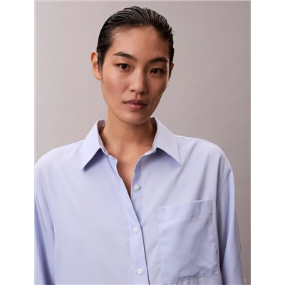 Tencel Roll Tab Button-Down Shirt