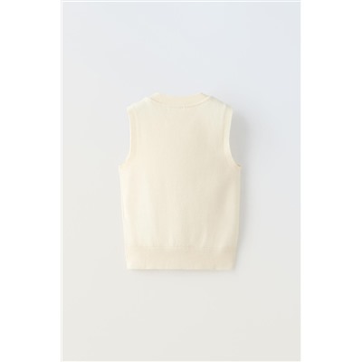 SLEEVELESS KNIT TOP