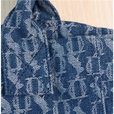 Сумка из джинсового хлопка и жаккарда большой вместимости