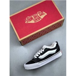 Утепленные кроссовки Van*s Vans official Knu Skool классические черно-белые плюс бархат