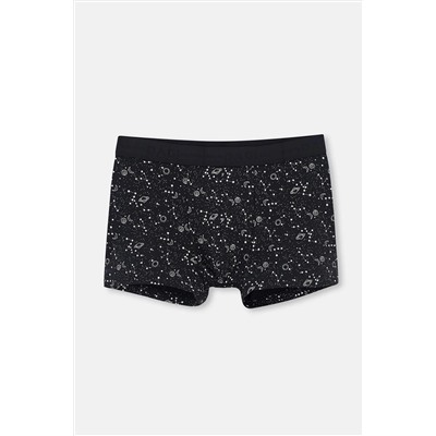 Dagi Siyah Desenli Pamuk Boxer