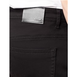 Брюки regular fit со средней посадкой из плотного хлопка с эластаном