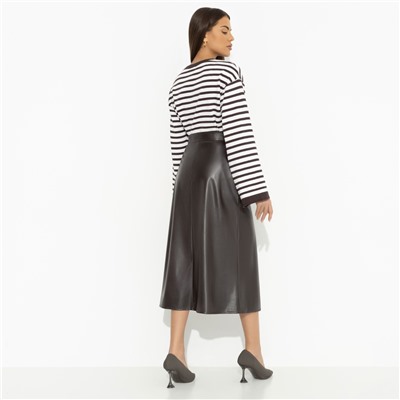 Юбка с разрезом, Откровенно шикарная (коричневый)