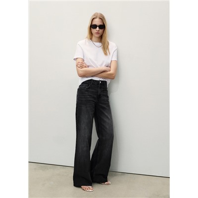 Jeans Danila wide leg tiro alto