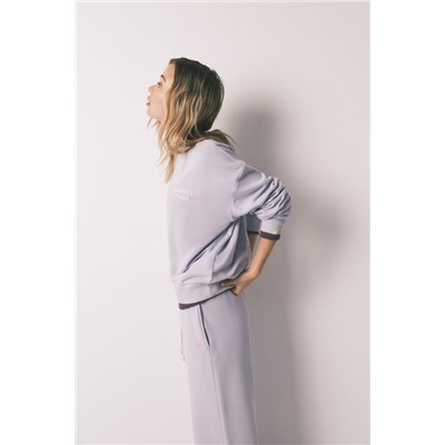 Sudadera felpa algodón lila