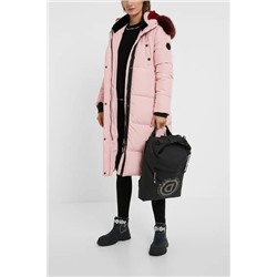 Abrigo largo acolchado recto