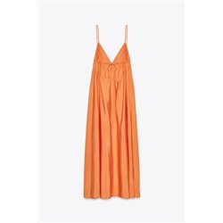 FLOWING STRAPPY MIDI DRESS