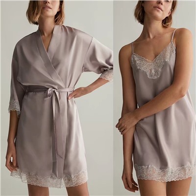 Ночная кружевная сорочка и халат ОЙШ*О